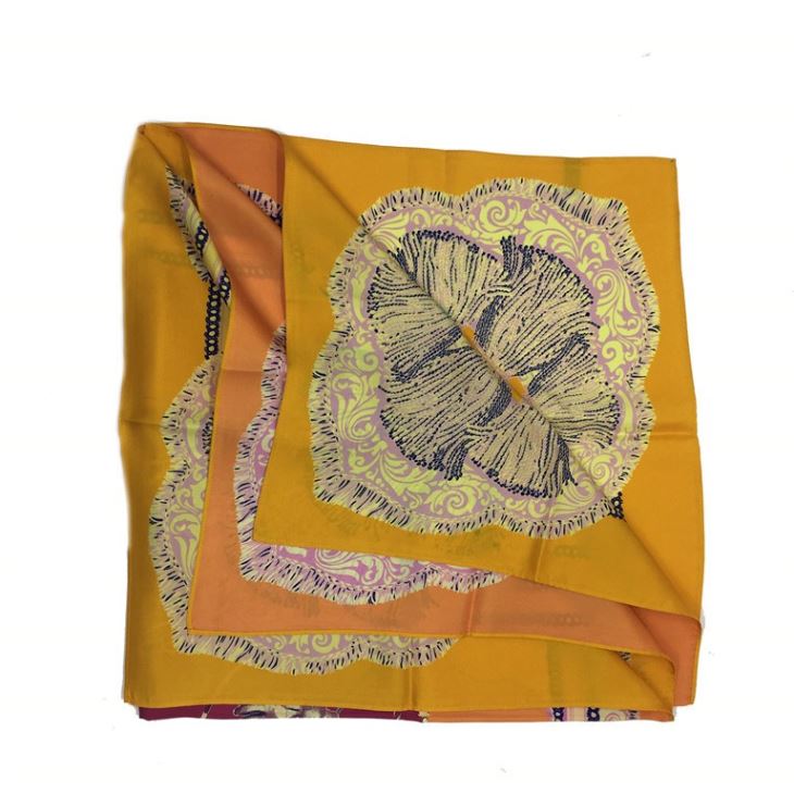 Custom Double Sided Digital Print Silk Narrow Scarf Custom Double Sided Digital Print Silk Narrow Scarf